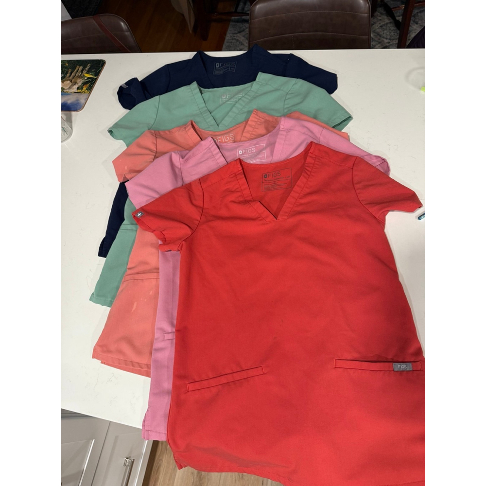5 Figs Casma Three-Pocket Scrub Tops Women’s Size XXS Short Sleeves